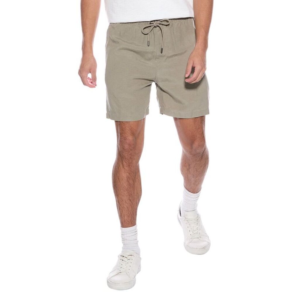 Onia Mens  Air Linen-Blend Pull-On Short, Brown_2